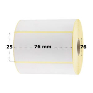 Etiquetas Térmicas 76x25mm, Canuto 76mm. Caja