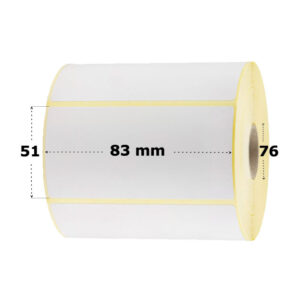 Etiquetas Transferencia Térmica 83x51mm, Canuto 76mm. Caja